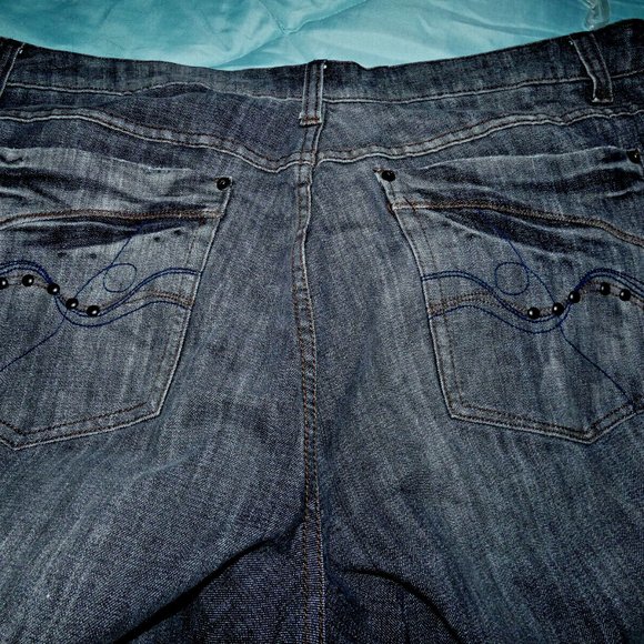 Black Wash Denim Jeans Venezia Zipper Womens Plus size 28 - Picture 8 of 10